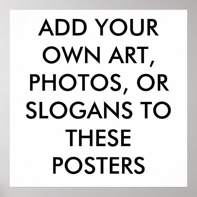 POSTER POSTES PERSONNALISÉS - FAITES VOS PROPRES POSTES - (Devant)
