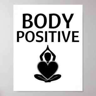 Poster Posture de yoga paisible corps positif Amour de so