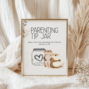 Poster Pot à pourboire pour conseils de parenting sur les