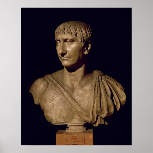 Poster Pot de portrait de l'empereur Trajan (Devant)