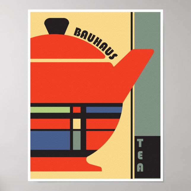 Poster Pot de thé Bauhaus 1 (Devant)