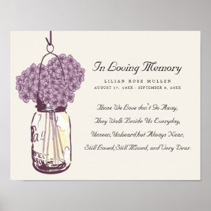 Poster Pot Mason et Hydrangeas