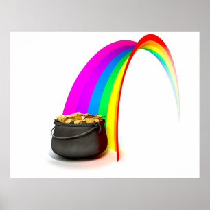 Poster Pot O' Gold À La Fin D'Un Arc En Ciel