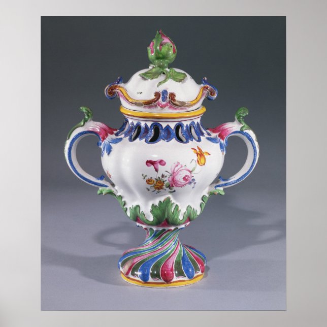 Poster Pot-pourri Vase, fabriqué à Strasbourg, vers 1754- (Devant)