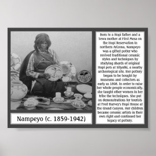 Poster Poterie Nampeyo Amérindien Hopi Sud-Ouest