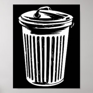 Poster Poubelle Halloween Costume Garge Can Trashcan Cos