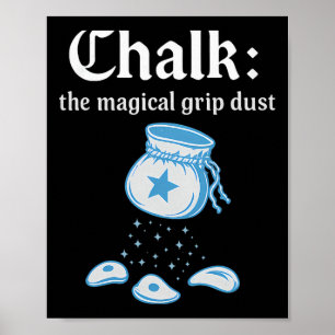 Poster Poudre de craie Magical Grip Wizard pour l'escalad