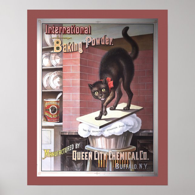 Poster Poudre de cuisson internationale Publicité Vintage (Devant)