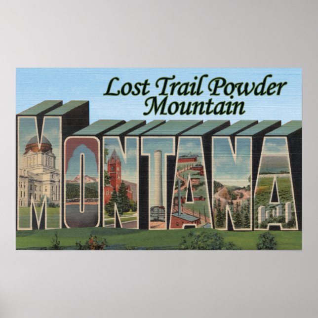 Poster Poudre de sentier perdu, Montana (Devant)