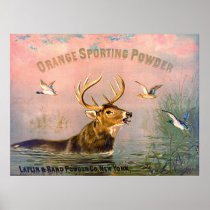 Poster Poudre vintage Ad 1873