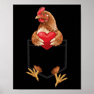 Poster Poule dans la poche conception d'amour d'élevage d