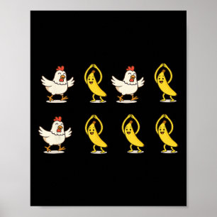 Poster Poule Nana Danse