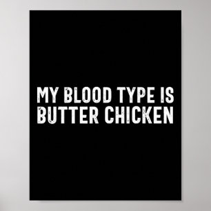Poster Poulet au beurre punjabi Nourriture indienne Desi