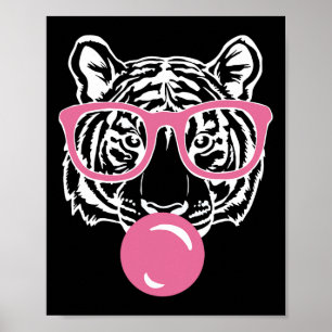 Poster Poulet Bubble Gum Tiger Smart Rose Gles Chat Et T