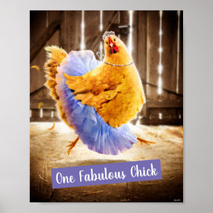 Poster Poulet dans un Tutu