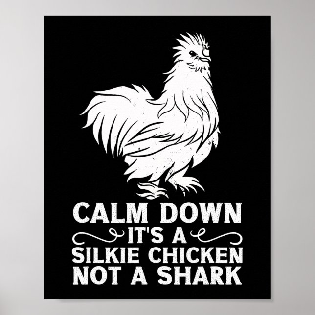 Poster Poulet de Silkie Descendre C'est un poulet pas un  (Devant)