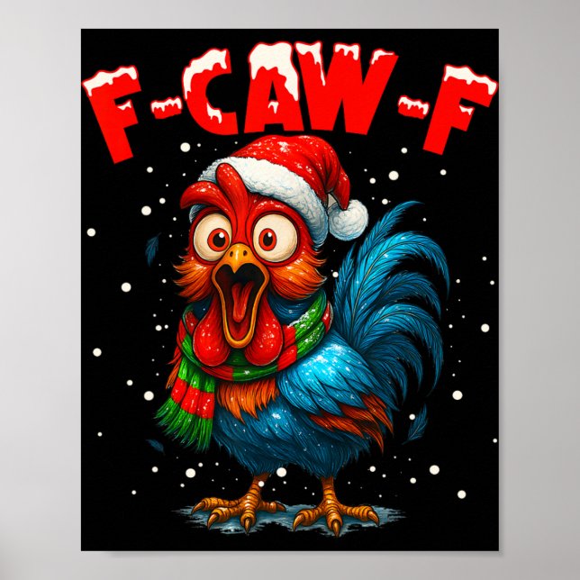 Poster Poulet F-caw-f Coq Café Noël Fca (Devant)