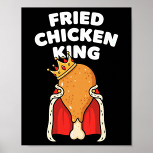 Poster Poulet Frit Drumstick Crown du Roi Poulet
