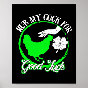 Poster Poulet Frotte Moi Pour Bonne Chance St Patrick