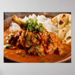Poster Poulet indien Tikka Masala Curry Repas