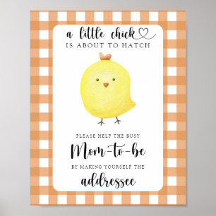 Poster Poulet jaune - Aidez la maman à être occupée