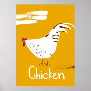 Poster Poulet vintage