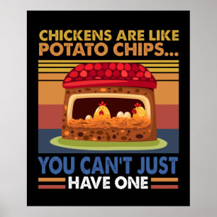 Poster Poulets comme des chips de pommes de terre Vous ne