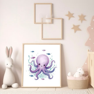 Poster Poulpe heureux