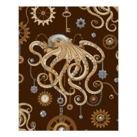 Poulpe Steampunk Rétro Fantastique Mécanique