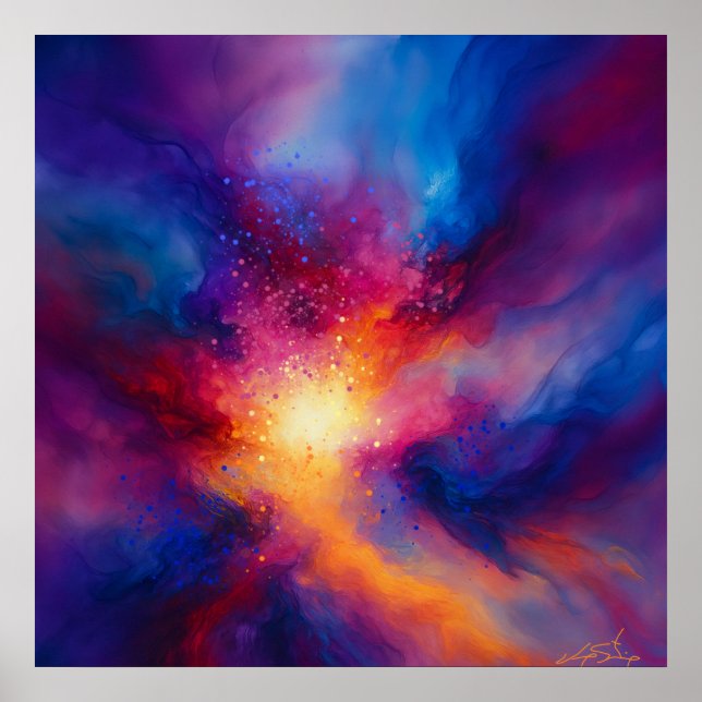 Poster Pouls de l'Infini Abstrait (Devant)