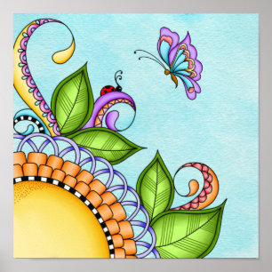 Poster Poumon de laine et de papillon