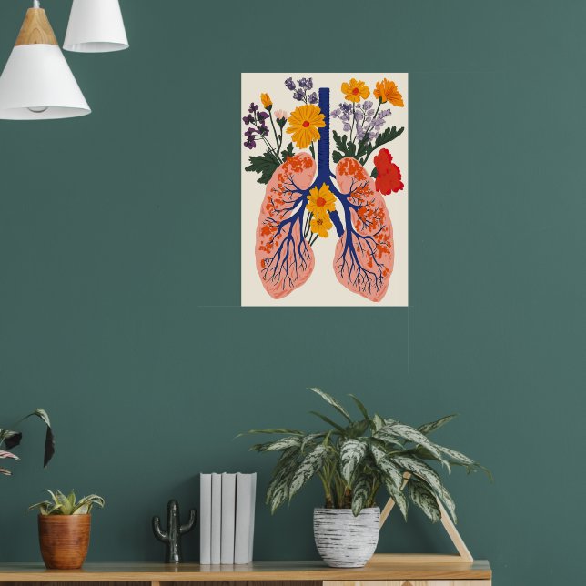 Poster Poumons en fleurs - Harmonie de la nature et de la (Salon 1)