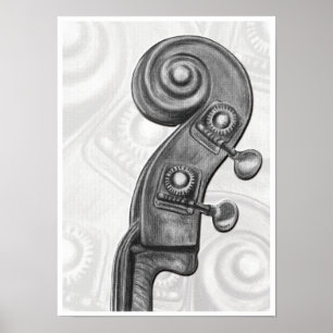 Poster Poupée basse dans la copie d'art de musique de