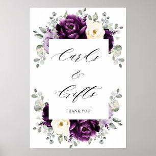 Poster Poupée de l'aubergine Plum Ivory Blanc Cartes et c