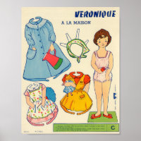 Poupée papier vintage