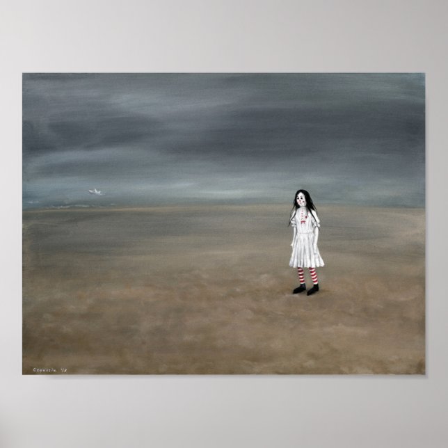 Poster "Poupée sans son bateau" par Christiane Cegavske (Devant)