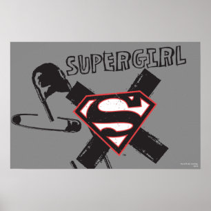Poster Poupées de sécurité noire Supergirl