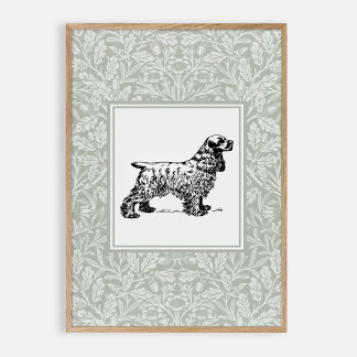 Poster Pouponnière de style vintage chien