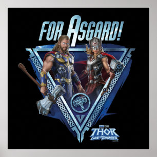Poster Pour Asgard ! Thor et puissant Thor Graphic