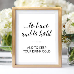 Poster Pour Avoir Et Pour Conserver Boire À Froid Porte-B