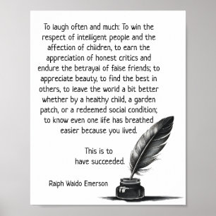 Poster Pour avoir réussi dans la vie — Citation de Ralph 