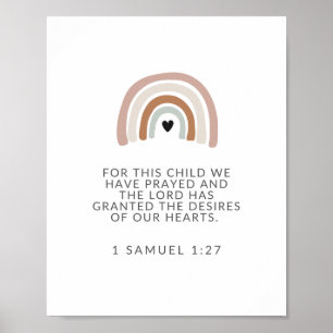 Poster Pour Cet Enfant Nous Avons Prié, 1 Samuel 1 27 Sig