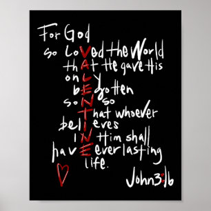 Poster Pour Dieu si aimé le monde Jésus est ma Saint Vale