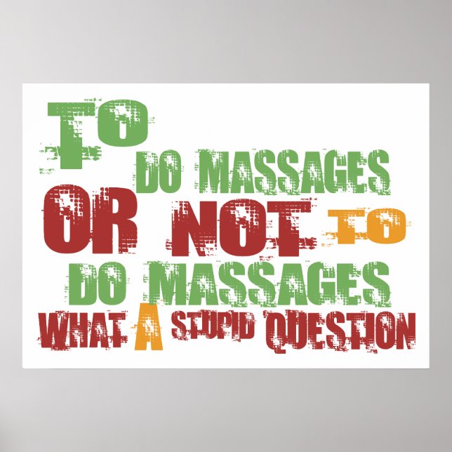 Poster Pour effectuer des massages (Devant)