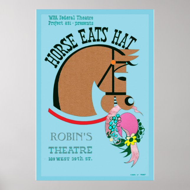 Poster pour enfants Casquette personnalisé Horse E (Devant)
