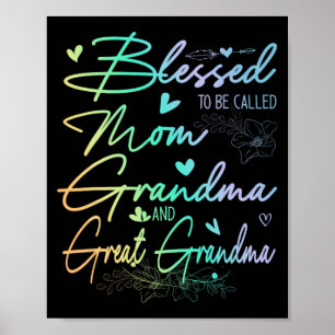 Poster Pour Être Appelé Maman Grand-Mère Et Grande Grand-