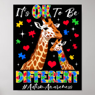 Poster Pour être différents puzzles de girafes de sensibi