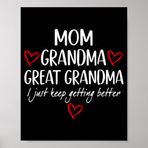 Poster Pour grand-mère de petits-enfants maman grand-mère