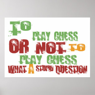 Poster Pour jouer aux échecs