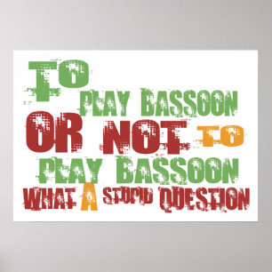 Poster Pour jouer Bassoon
